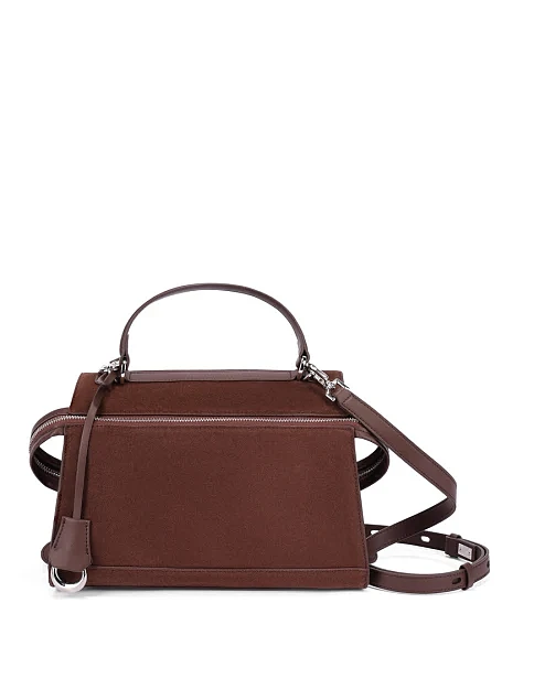 Женская сумка замшевая коричневая - фото 7 - Miraton