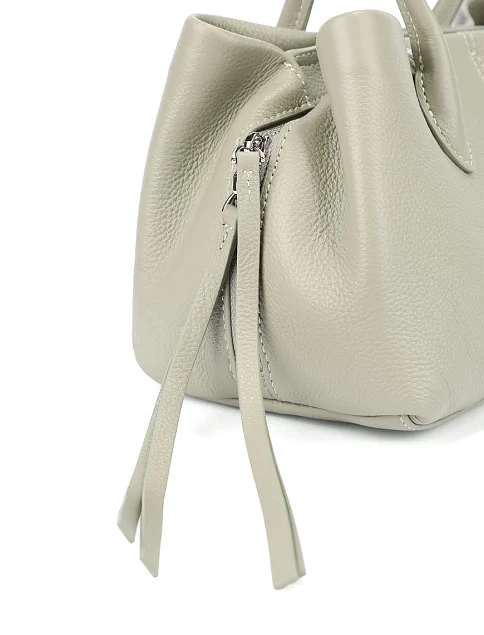 Женская сумка кожаная зеленая - фото 4 - Miraton