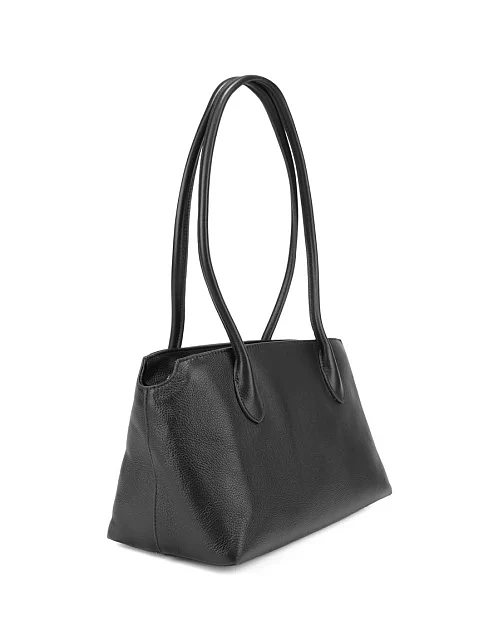 Женская сумка кожаная черная - фото 3 - Miraton