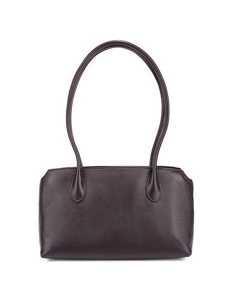 Женская сумка кожаная коричневая - фото 4 - Miraton