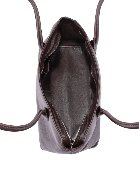 Женская сумка кожаная коричневая - фото 6 - Miraton