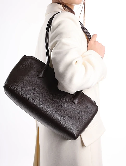 Женская сумка кожаная коричневая - фото 7 - Miraton