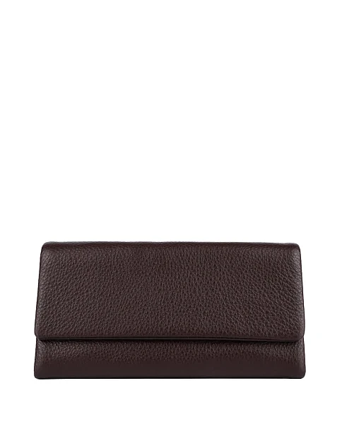 Гаманець на магніті шкіряний коричневий - фото 1 - Miraton