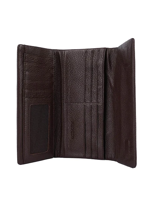 Гаманець на магніті шкіряний коричневий - фото 4 - Miraton