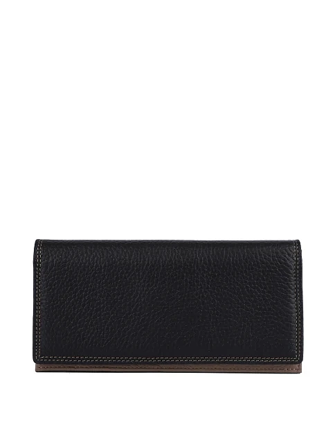 Кошелек на магните кожаный черный - фото 1 - Miraton