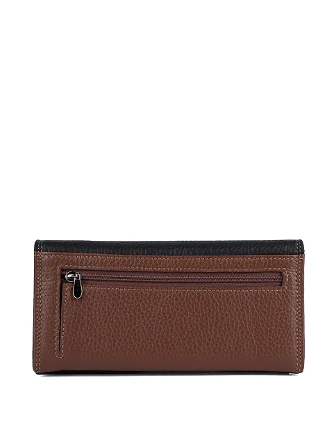 Кошелек на магните кожаный черный - фото 3 - Miraton