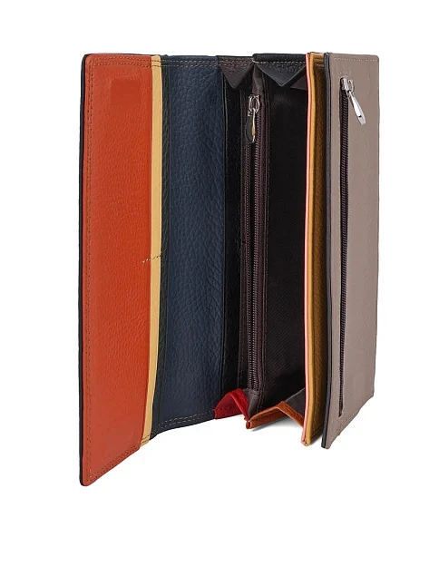 Кошелек на магните кожаный черный - фото 4 - Miraton