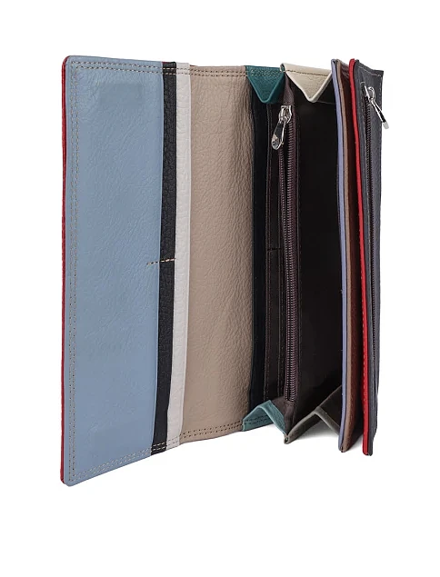 Кошелек на магните кожаный коричневый - фото 4 - Miraton