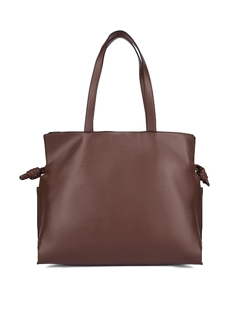 Женская сумка кожаная коричневая - фото 3 - Miraton