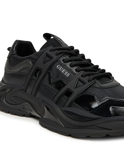 Мужские кроссовки Guess из экокожи черные - фото 6 - Miraton