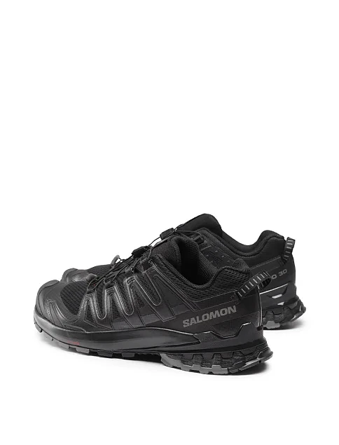 Мужские кроссовки Salomon XA PRO 3D V9 Black/PH из экокожи черные - фото 4 - Miraton