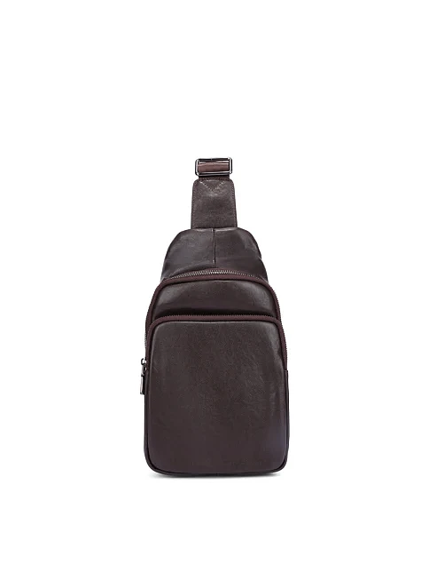 Мужская сумка кожаная коричневая - фото 1 - Miraton