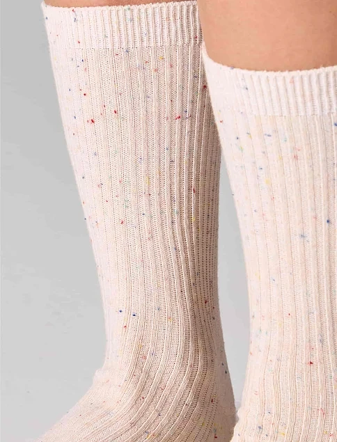 Носки женские хлопковые молочно-персиковые 2 шт. - фото 4 - Miraton