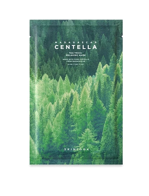 Заспокійлива тканинна маска для обличчя SKIN1004 Madagascar Centella Tea-Trica Relaxing Mask - фото 1 - Miraton
