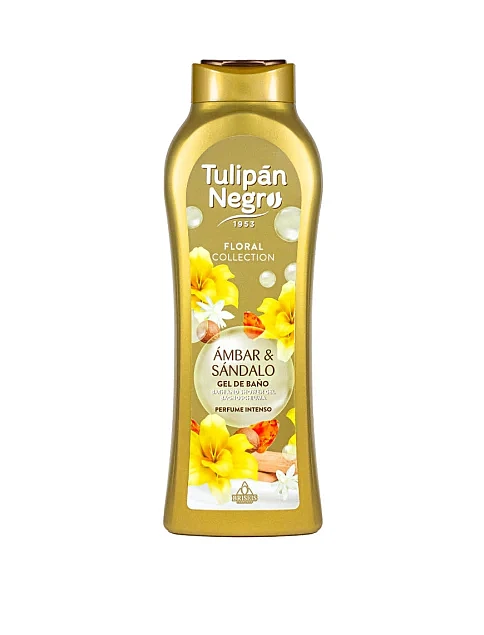 Парфюмированный гель для душа TULIPAN NEGRO ЯНТАРЬ и САНДАЛ, 650 мл - фото 1 - Miraton