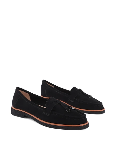 Женские слиперы велюровые черные - фото 2 - Miraton