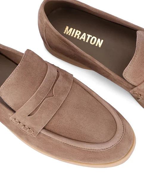 Женские слиперы велюровые бежевые - фото 5 - Miraton