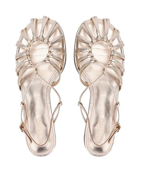 Женские сандалии из масляной кожи бордовые - фото 2 - Miraton