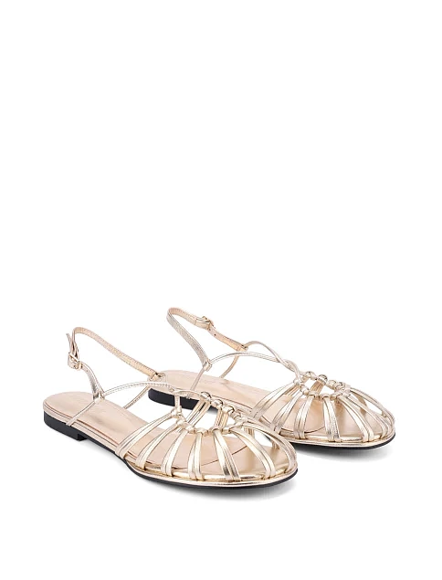 Женские сандалии из масляной кожи бордовые - фото 3 - Miraton