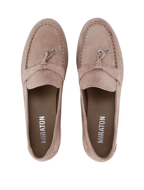 Женские слиперы велюровые бежевые - фото 2 - Miraton