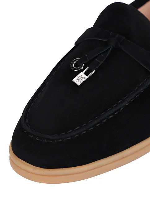 Женские слиперы велюровые черные - фото 5 - Miraton