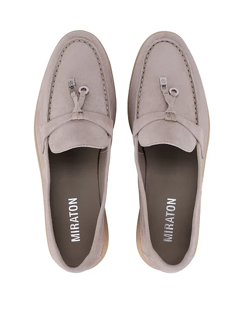 Женские слиперы велюровые бежевые - фото 2 - Miraton