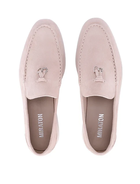 Женские слиперы велюровые бежевые - фото 2 - Miraton