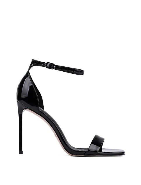 Жіночі босоніжки лакові чорні - фото 1 - Miraton