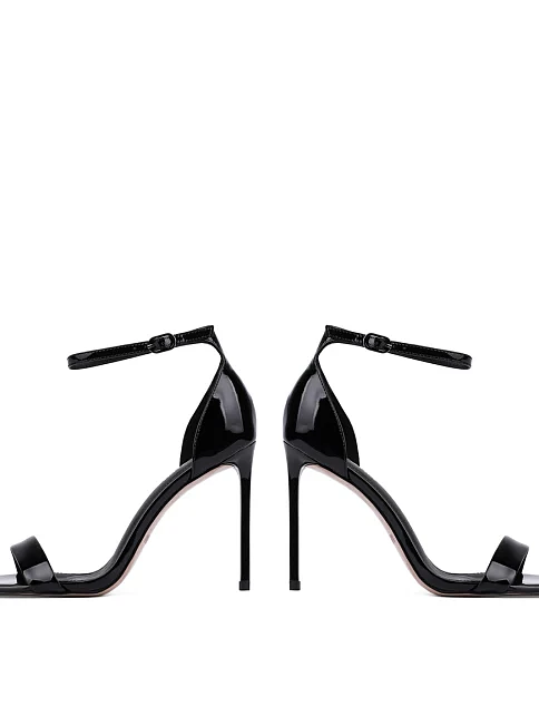 Жіночі босоніжки лакові чорні - фото 2 - Miraton