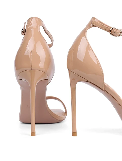 Жіночі босоніжки лакові бежеві - фото 2 - Miraton