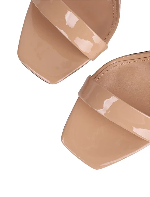 Жіночі босоніжки лакові бежеві - фото 5 - Miraton