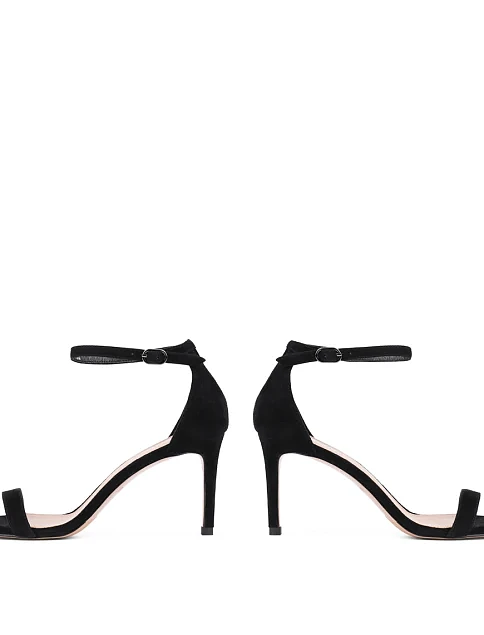 Жіночі босоніжки велюрові чорні - фото 2 - Miraton