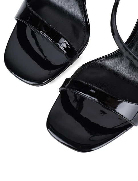 Женские босоножки лаковые черные - фото 5 - Miraton