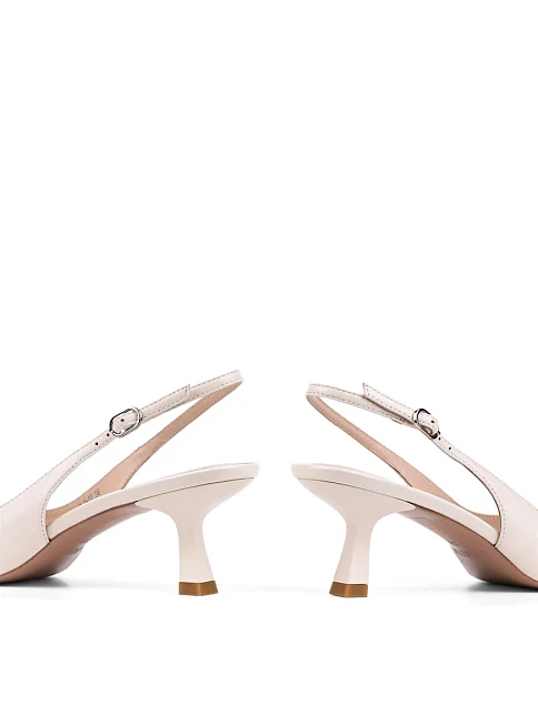 Жіночі шкіряні туфлі рисового кольору - фото 2 - Miraton