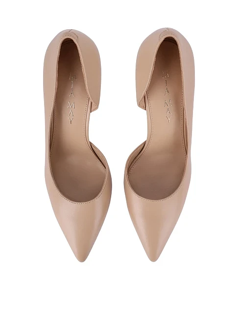 Женские туфли кожаные бежевые - фото 2 - Miraton