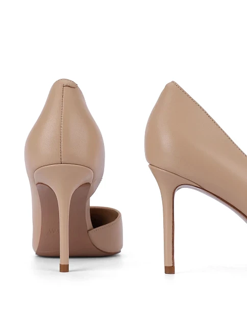 Женские туфли кожаные бежевые - фото 5 - Miraton