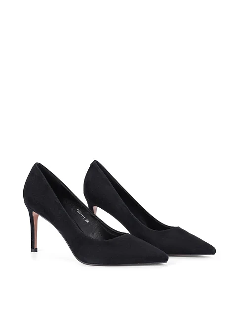 Женские туфли велюровые черные - фото 3 - Miraton