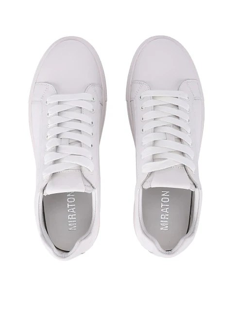 Жіночі кеди шкіряні білі - фото 2 - Miraton