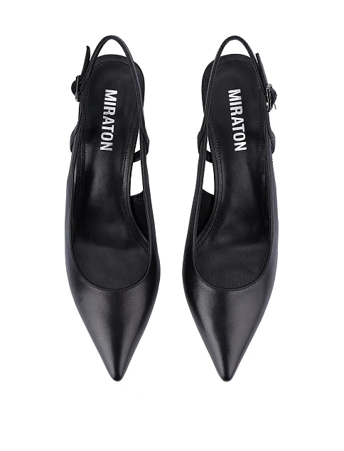 Жіночі туфлі шкіряні чорні - фото 6 - Miraton