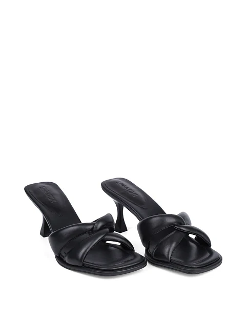 Жіночі шкіряні сабо чорні - фото 3 - Miraton