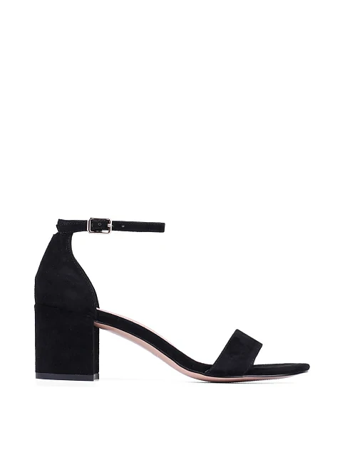 Жіночі босоніжки велюрові чорні - фото 1 - Miraton