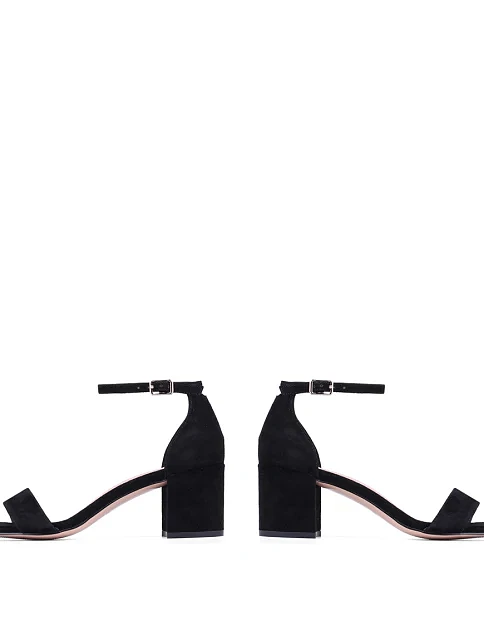 Жіночі босоніжки велюрові чорні - фото 5 - Miraton