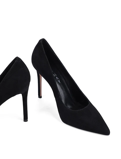 Женские туфли велюровые черные - фото 2 - Miraton