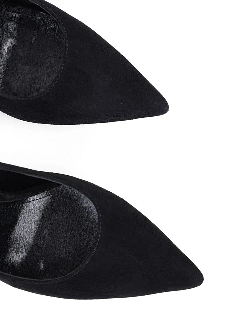 Женские туфли велюровые черные - фото 5 - Miraton