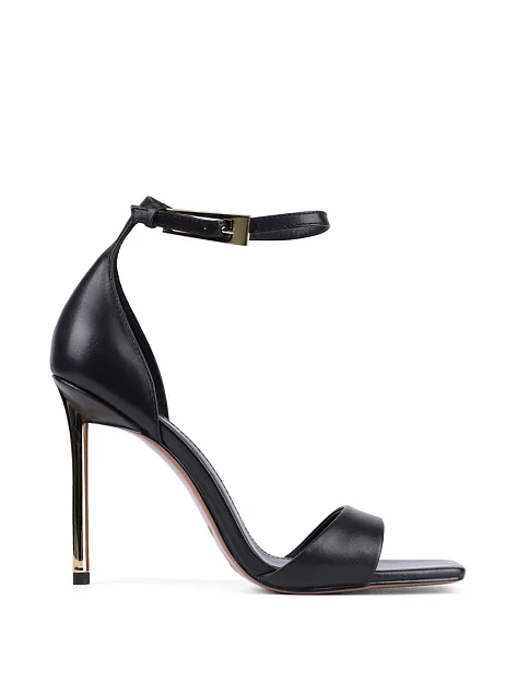 Жіночі босоніжки шкіряні чорні - фото 1 - Miraton