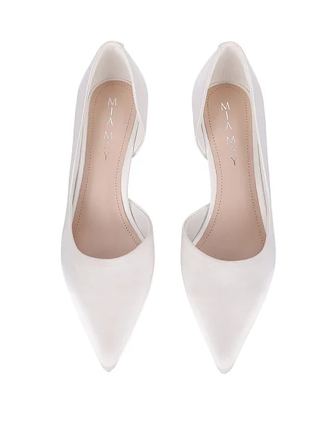 Женские туфли сатиновые белые - фото 2 - Miraton