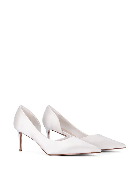 Женские туфли сатиновые белые - фото 3 - Miraton