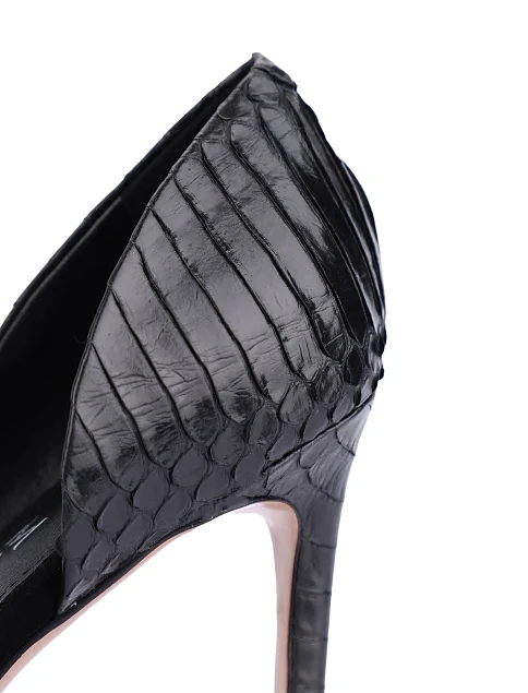 Женские туфли кожаные черные - фото 5 - Miraton
