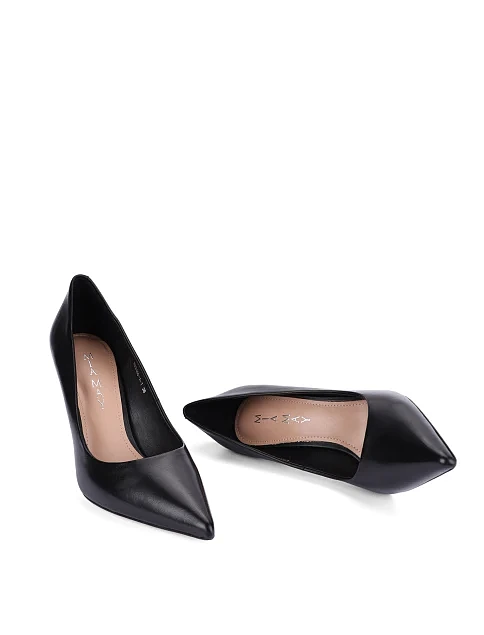 Женские туфли кожаные черные - фото 5 - Miraton