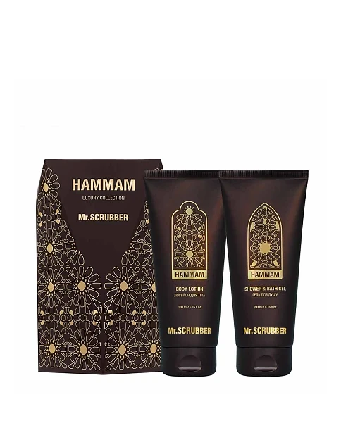 Подарочный набор Mr.SCRUBBER Hammam и парфюмированный увлажняющий крем для рук Mr.SCRUBBER Hammam - фото 1 - Miraton